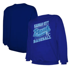 Kansas City Royals Stitches Lightweight Crew Sweatshirt - Royal Sweatshirts