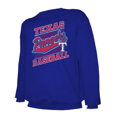 Texas Rangers Stitches Lightweight Crew Sweatshirt - Royal Sweatshirts