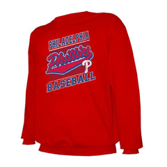 Philadelphia Phillies Stitches Lightweight Crew Sweatshirt - Red Sweatshirts
