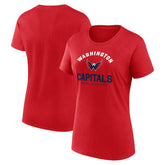 Washington Capitals Logo Athletic Women's Unrivaled T-Shirt - Red | US 202179638