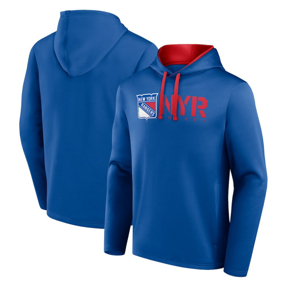 New York Rangers Logo Athletic Head Start Pullover Hoodie - Blue | US 202179735