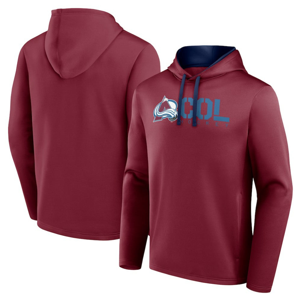 Colorado Avalanche Logo Athletic Head Start Pullover Hoodie - Burgundy | US 202179741