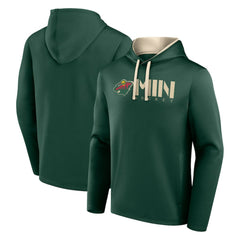 Minnesota Wild Logo Athletic Head Start Pullover Hoodie - Green | US 202179753