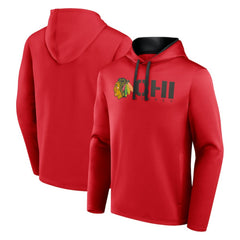 Chicago Blackhawks Logo Athletic Head Start Pullover Hoodie - Red | US 202179755
