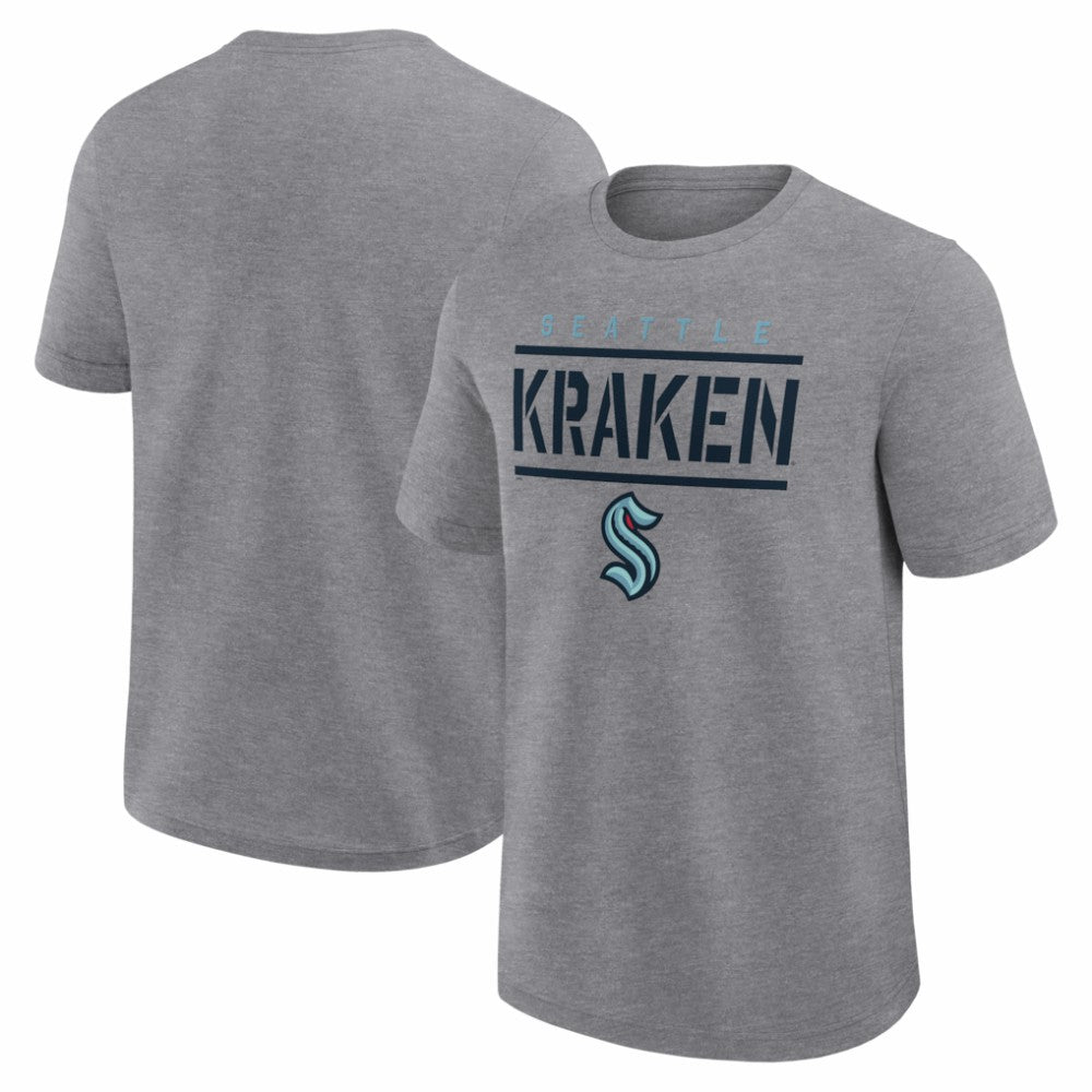 Seattle Kraken Logo Athletic Top Notch T-Shirt - Heather Gray | US 202179946