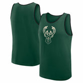Milwaukee Bucks Logo Athletic Unmatched Success Tank Top Hunter Green outlet