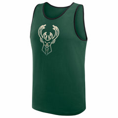 Milwaukee Bucks Logo Athletic Unmatched Success Tank Top Hunter Green outlet