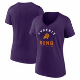 Phoenix Suns Logo Athletic Women's Unrivaled V-Neck T-Shirt Purple outlet