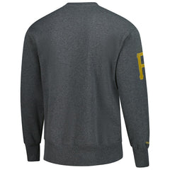 Roberto Clemente Pittsburgh Pirates Mitchell & Ness Legends Collection Vintage Logo Name & Number Fleece Pullover Sweatshirt - Heather Charcoal Pullover