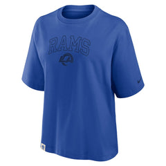 Los Angeles Rams Women's Glory Arch Boxy T-Shirt - Royal T-shirts