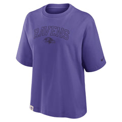 Baltimore Ravens Women's Glory Arch Boxy T-Shirt - Purple T-shirts