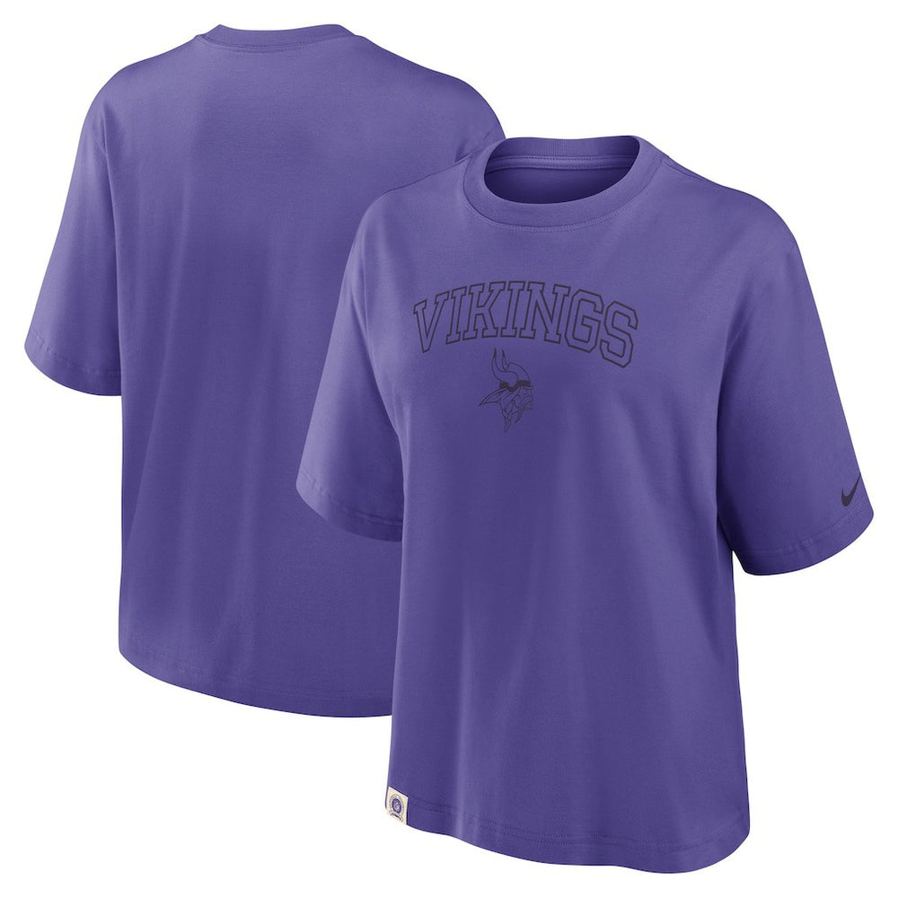 Minnesota Vikings Women's Glory Arch Boxy T-Shirt - Purple T-shirts