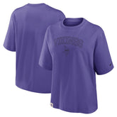 Minnesota Vikings Women's Glory Arch Boxy T-Shirt - Purple T-shirts