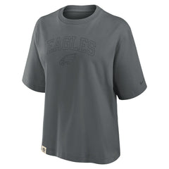 Philadelphia Eagles Women's Glory Arch Boxy T-Shirt - Charcoal T-shirts