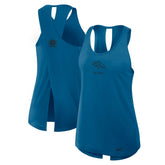 Denver Broncos Women's Glory Open-Back Crisscross Dri-FIT Tank Top - Turquoise Tops
