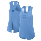 Los Angeles Chargers Women's Glory Open-Back Crisscross Dri-FIT Tank Top - Powder Blue Tops