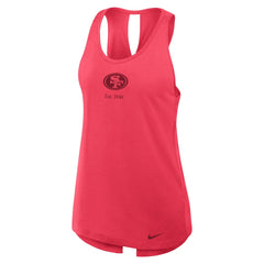 San Francisco 49ers Women's Glory Open-Back Crisscross Dri-FIT Tank Top - Light Red Tops
