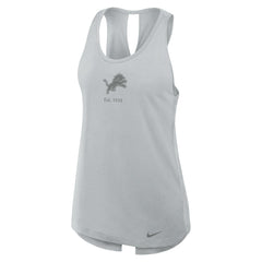 Detroit Lions Women's Glory Open-Back Crisscross Dri-FIT Tank Top - Gray Tops