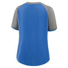 Detroit Lions Women's Height Advantage T-Shirt - Blue/Silver T-shirts