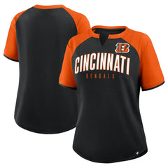 Cincinnati Bengals Women's Height Advantage T-Shirt - Black/Orange T-shirts