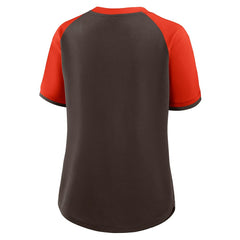 Cleveland Browns Women's Height Advantage T-Shirt - Brown/Orange T-shirts