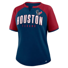 Houston Texans Women's Height Advantage T-Shirt - Navy/Red T-shirts