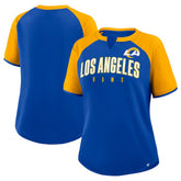 Los Angeles Rams Women's Height Advantage T-Shirt - Royal/Gold T-shirts