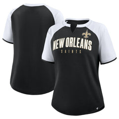 New Orleans Saints Women's Height Advantage T-Shirt - Black/White T-shirts