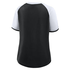 New Orleans Saints Women's Height Advantage T-Shirt - Black/White T-shirts