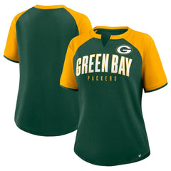 Green Bay Packers Women's Height Advantage T-Shirt - Green/Gold T-shirts