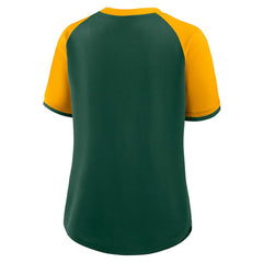Green Bay Packers Women's Height Advantage T-Shirt - Green/Gold T-shirts