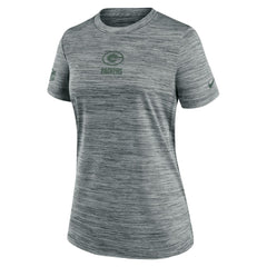 Green Bay Packers Women's Sideline Velocity Dri-FIT T-Shirt - Gray T-shirts