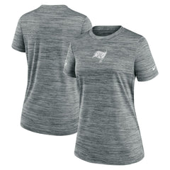 Tampa Bay Buccaneers Women's Sideline Velocity Dri-FIT T-Shirt - Gray T-shirts