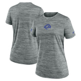 Los Angeles Rams Women's Sideline Velocity Dri-FIT T-Shirt - Gray T-shirts