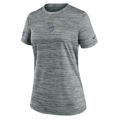 Minnesota Vikings Women's Sideline Velocity Dri-FIT T-Shirt - Gray T-shirts