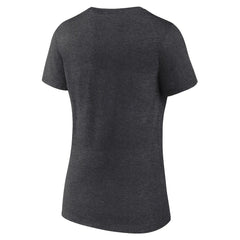 Las Vegas Raiders Logo Athletic Women's Unrivaled V-Neck T-Shirt - Heather Charcoal T-shirts
