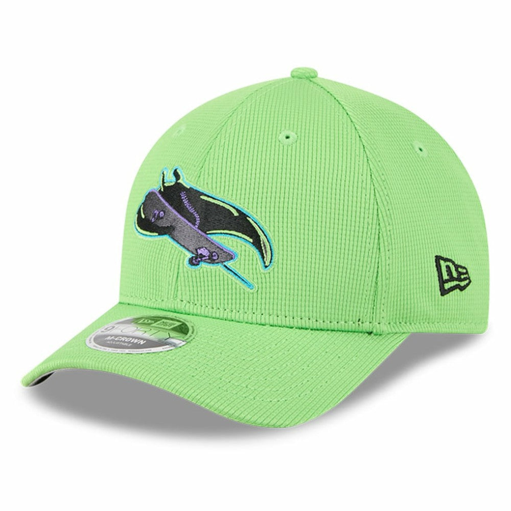 Tampa Bay Rays New Era City Connect Batting Practice 9FORTY M-Crown Adjustable Hat - Neon Green Hats