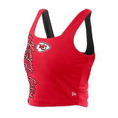 Kansas City Chiefs New Era Women's Reversible Cropped Sport Classics Tank Top - Red/Black Tops