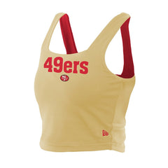 San Francisco 49ers New Era Women's Reversible Cropped Sport Classics Tank Top - Scarlet/Black Tops