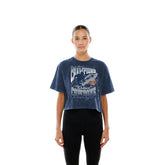 Dallas Cowboys New Era Women's Cropped Boxy Sport Classics Mineral Wash T-Shirt - Navy T-shirts