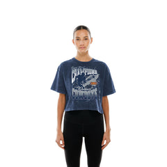 Dallas Cowboys New Era Women's Cropped Boxy Sport Classics Mineral Wash T-Shirt - Navy T-shirts