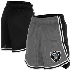 Las Vegas Raiders New Era Women's Sport Classics Mesh Shorts - Silver/Black Shorts