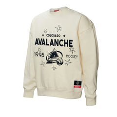 Colorado Avalanche Mitchell & Ness Women's Logo 3.0 Pullover Sweatshirt - Cream | US 202198434