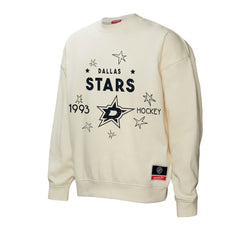 Dallas Stars Mitchell & Ness Women's Logo 3.0 Pullover Sweatshirt - Cream | US 202198435