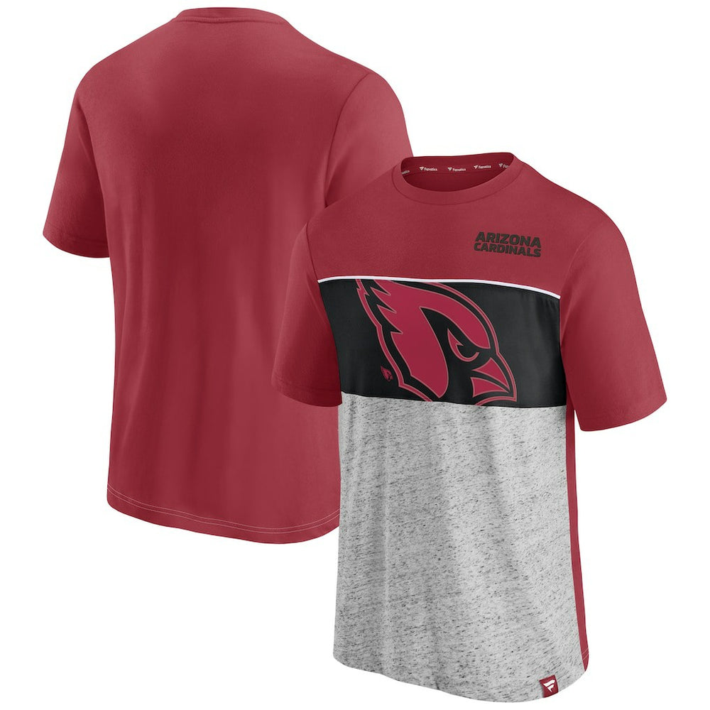 Arizona Cardinals Colorblock T-Shirt - Cardinal T-shirts