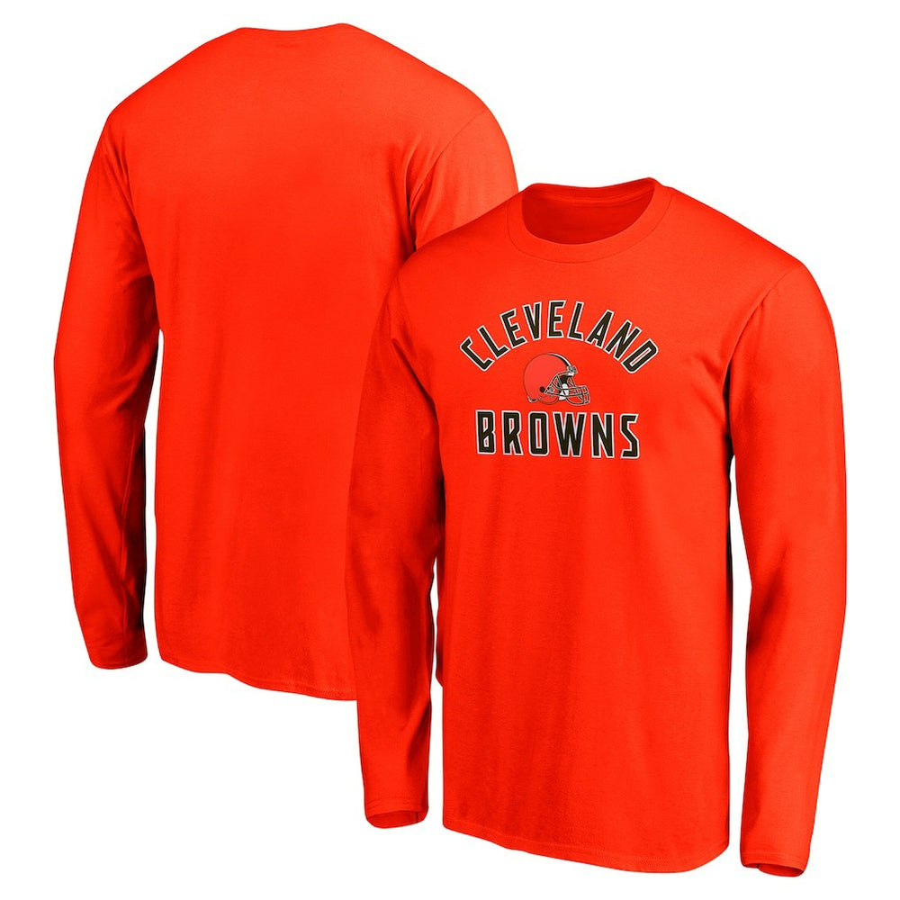 Cleveland Browns Team Arc Knockout Long Sleeve T-Shirt - Orange T-shirts