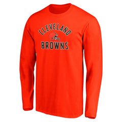 Cleveland Browns Team Arc Knockout Long Sleeve T-Shirt - Orange T-shirts