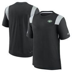 New York Jets Sideline Tonal Logo Performance Player T-Shirt - Black T-shirts