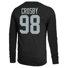 Maxx Crosby Las Vegas Raiders Majestic Threads Name & Number Non-Distressed Long Sleeve T-Shirt - Black T-shirts