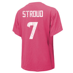 C.J. Stroud Houston Texans Majestic Threads Women's Name & Number T-Shirt - Pink T-shirts
